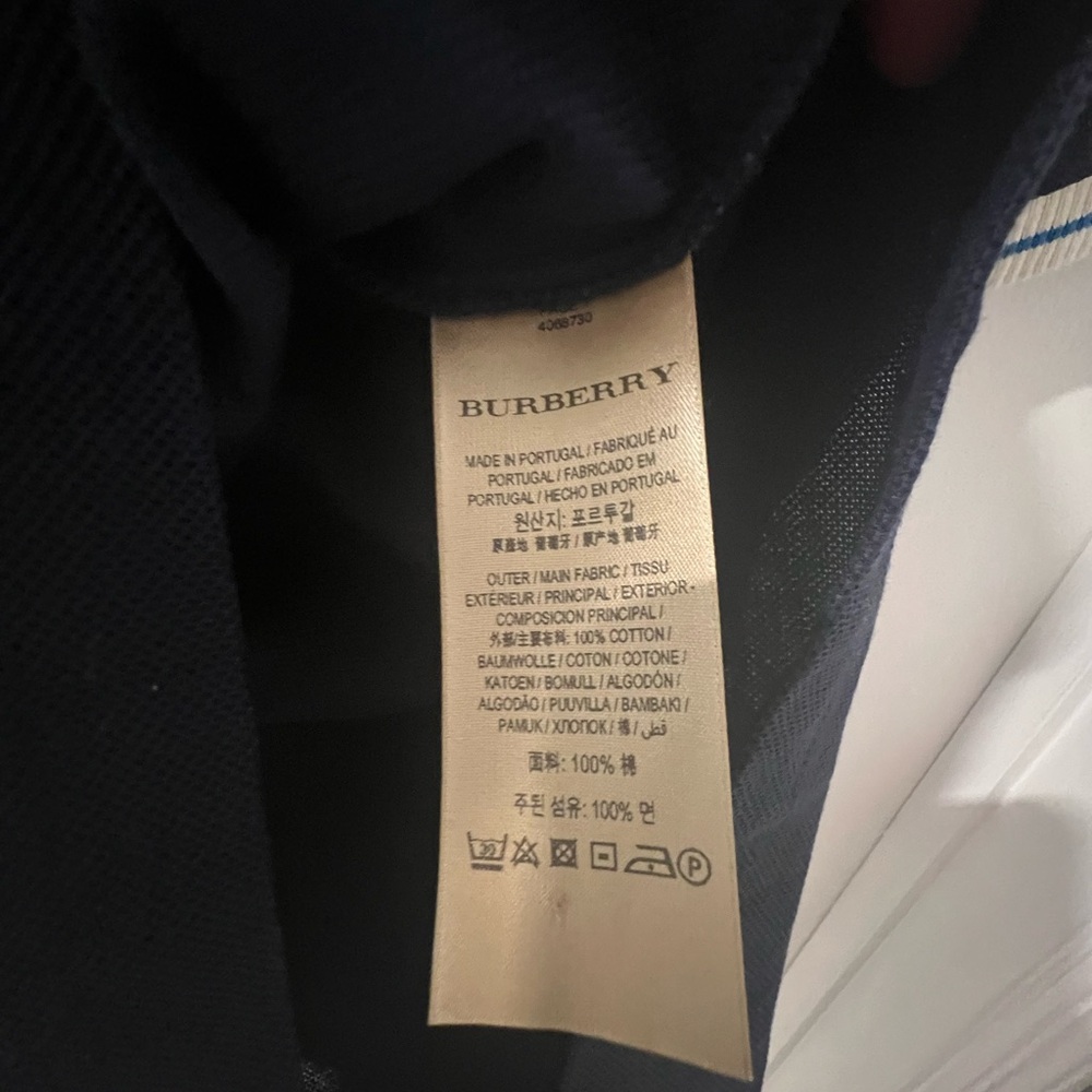 Burberry Polo with Red and Purple Striped Collar - Picture 8 of 8